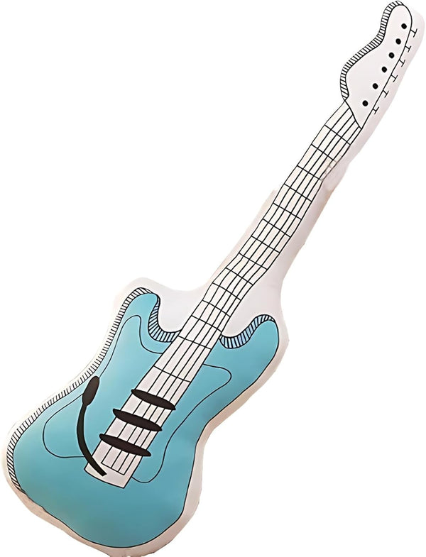 zxmbeddings 23.6" Guitar Plush Stuffed Guitar Throw Pillow Instrument Toy Gift for Kids,Blue