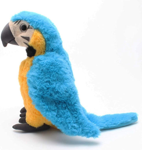 Levenkeness Macaw Parrot Plush, Blue Bird Stuffed Animal Toy Gifts for Kids 9.8"