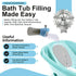 Bath Helper - Bath Tub Faucet Extender, Guides Water Directly from Faucet to Baby Bath Tub (Blue)