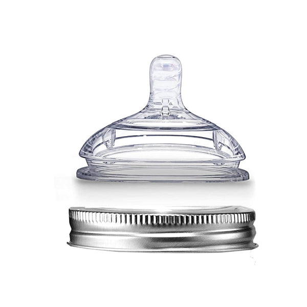 YeeBeny Mason Jar Bottle Nipples, Pacifier Mason Can Lid BPA Free Baby Bottles