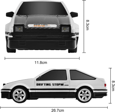 GoolRC 1:16 Scale RC Drift Car, 4WD High Speed Racing Car with LED Lights, Drifting Tire & 2 Batteries