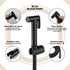XKHLQLPEF Set Bidet Sprayer with Single Cold Water Brass Portable Cloth Diaper Washer Shower Sprayer Wall Mounted