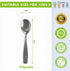 9 Piece Stainless Steel Kids Spoons, Child and Toddler Safe Flatware, Metal Kid Cutlery Set for Dessert, Dinner Spoon