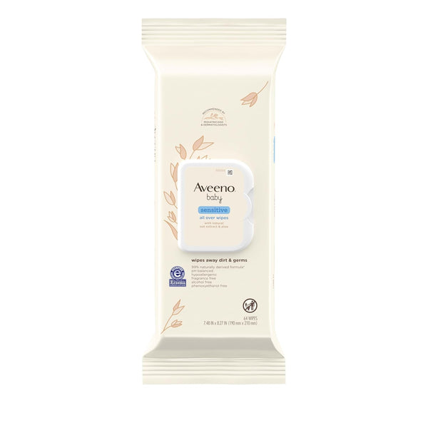 Aveeno Baby Sensitive All Over Wipes with Aloe & Natural Oat Extract