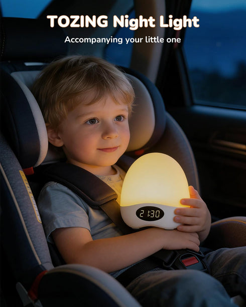 Dimmable Egg Night Light for Nursery, Portable Rechargeable Baby Nightlight with Touch Control & RGB Color Changing