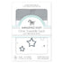 0-3 Amazing Baby Omni Transitional Swaddle, Swaddle Sleep Sack with Wrap & Arms Up Sleeves & Mitten Cuffs, Gray Stars