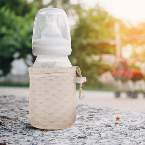 Kisangel Insulated Baby Bottle Sleeve for Glass Baby Bottles Thick Lamb Fleece Protective Case Base for Breastmilk