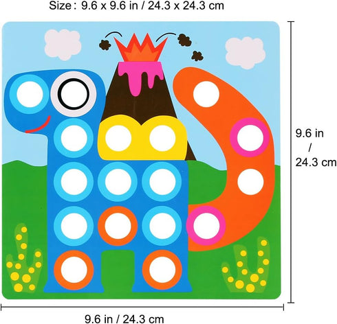 AMOSTING Color Matching Mosaic Pegboard – Early Learning Educational Toys for Boys and Girls