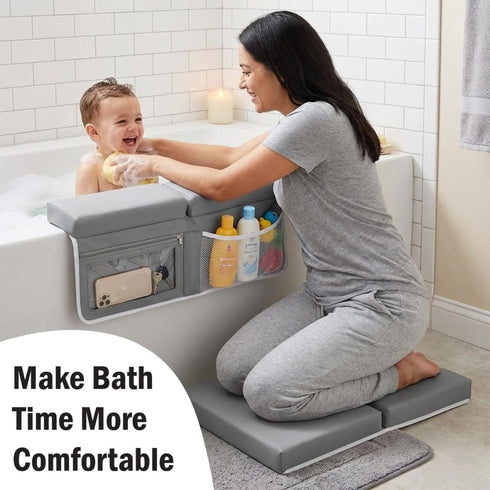 Elbow Set, UR Choice Bath Kneeler and Rest Pad Kneeling Pad for Bathing Baby, Non Slip Foldable Kneeling Mat