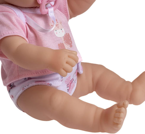 7 Set 12" 2+ (18346) JC Toys - La Newborn Nursery | Piece Doll Gift | Life-Like Asian Doll with Accessories | Purple |