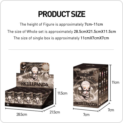 POP MART SKULLPANDA Image Of Reality Series Blind Box Figures, Random Design Collectible Toys for Home Decorations