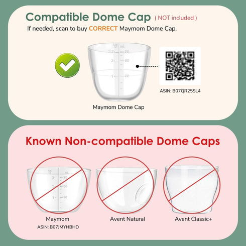 Maymom Screw Lids, Travel Caps with Rewritable Sealing Disc for Avent Bottles, 6pcs (Blue)
