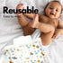 Orchid Hearts Pack 2 Baby Wipes Dispenser Portable & Refillable Wet Wipe Pouch of Reusable Wipes Holder and Wipe