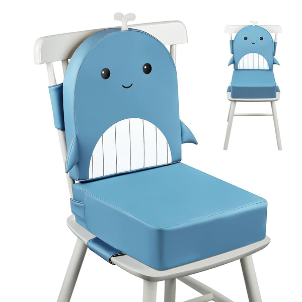 Toddler Booster Seat for Dining Table with Backrest, 4inch Non-Slip Kids Booster