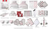 Baseball Themed Muslin Quilted Changing Pad Cover in Red/Grey