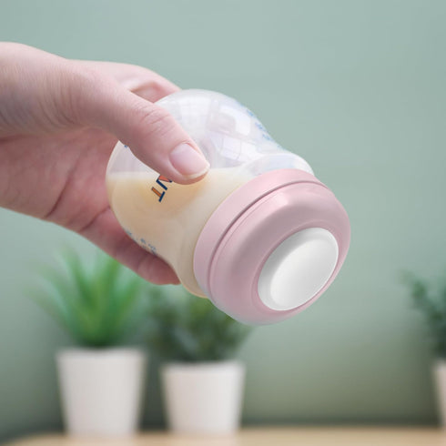 4pcs. Maymom Screw Lids Aka Travel Caps with Rewritable Sealing Disc Compatible with Avent, Maymom Wide Mouth Bottles;