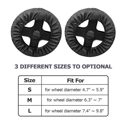 2 Baby Stroller Wheel Cover - Noise Reducing & Anti-Scratch Cart Wheel Tire Protectors Accessories, Pcs (L)