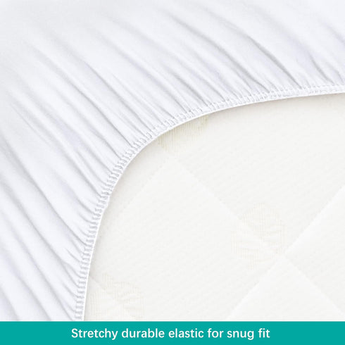2 Pack, 36" 18" Cradle Bassinet Mattress Pad Cover, for Standard Cradle Mattress, Ultra Soft Microfiber Surface