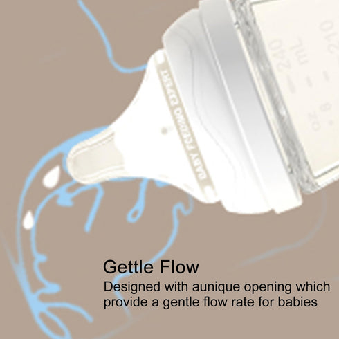 1 (5Oz, 2 Packs) Glass Baby Bottle Gentle & Extra Slow Flow, Newborn Breastfeeding Bottle with Anti Colic Nipple