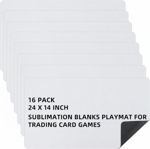 Yexiya 8 Pcs Card Game Mats 14 x 24 Inch Sublimation Blanks