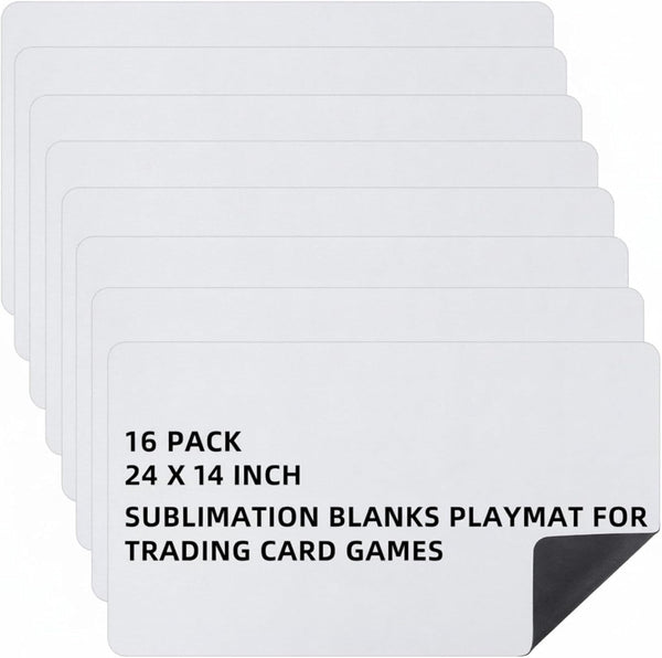Yexiya 8 Pcs Card Game Mats 14 x 24 Inch Sublimation Blanks