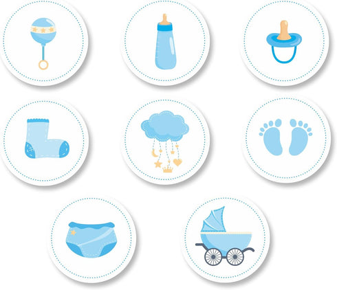 Coperbri Oh Baby Welcome Home Blue Theme Decor for Toddler Birthday Party Decorations