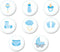 Coperbri Oh Baby Welcome Home Blue Theme Decor for Toddler Birthday Party Decorations
