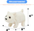 Hopearl Walking Polar Bear Interactive Electronic Pet Plush White Bear Toy with Sounds and Movements Animated Shaking Head Gifts for Toddlers Birthday, 9''