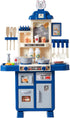 Playset 48PCS, Set 18.5" 9.4" 30.7" VEVOR Kids Kitchen Pretend Play Kitchen with Cooking Stove with Steam, Sounds
