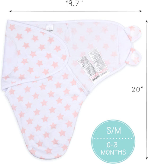 Set 3 0-3, 3-6 The Peanutshell Baby Swaddle Blankets of - Baby Girl Sleep Sack for Newborn, Newborns Sack Month