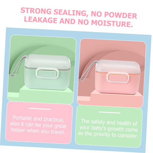 Born Essentials Milk Powder Box Dispenser Easy to Use Formula Dispenser Scoop Modern Design Storage Container