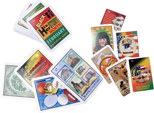 African American Loteria Fun Bingo Game - Educational Cards for 3-10 Players Ages 7+
