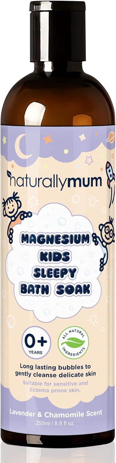 NaturallyMum Kids Magnesium Sleepy Bath Soak - Bubble Bath - All-Natural &