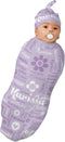 YallLocoMo Personalized Baby Swaddle Blanket for Boys Girls Purple Flower Name Text Custom