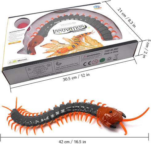 Tipmant Large Size Simulation RC Centipede Scolopendra Remote Control Vehicle - Electric Prank Toy for Kids