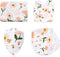 Muslin Swaddle Blanket Set for Baby 4-Piece Newborn Essentials with Swaddle, Burp