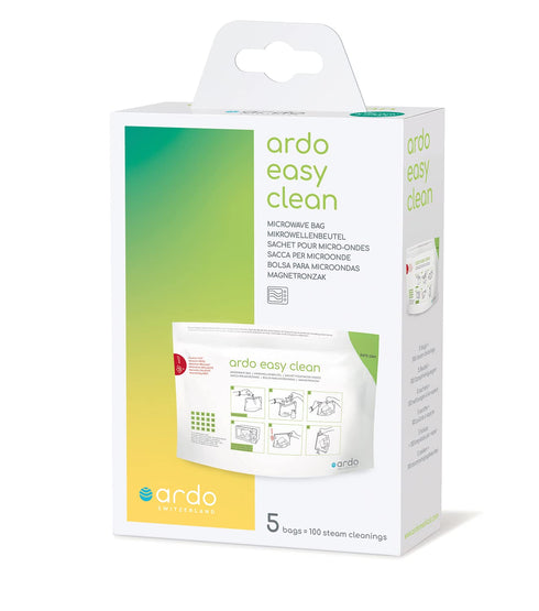 Ardo Easy Clean - Multi-use Microwave Steam Cleaning Bags for Breastfeeding Accessories, 5 Bags