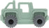 Nuby 6+ Silicone Teether Toy for Babies - Textured Teething Green Jeep Car with Moving Wheels - Soothes Sore Gums