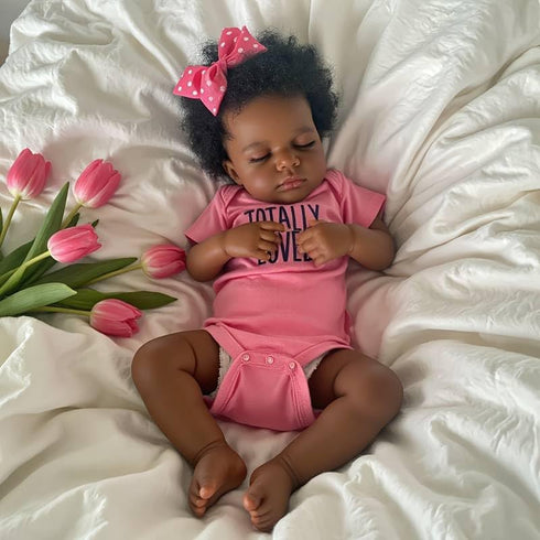 20 Inch Pinky Reborn Baby Doll Black Girl Realistic Newborn Baby Dolls Realistic African American Reborn Doll Toy