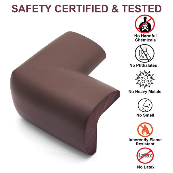 Baby Proofing Edge Corner Protector, 20.5 ft (18.1ft Edge + 8 Corners), Thick Table Bumper Guard, 3M Pre-Taped Corners,
