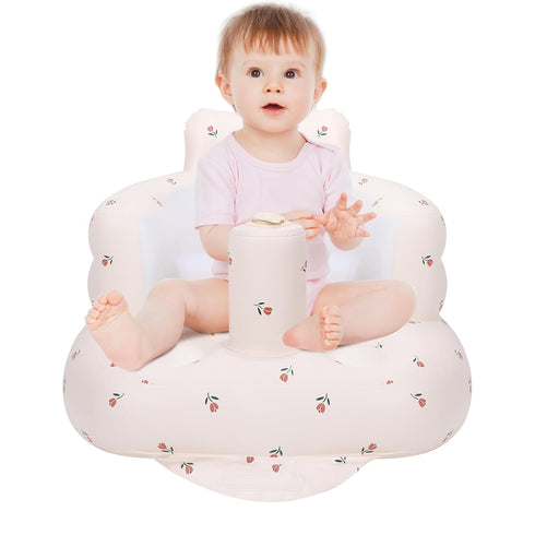 3 Summer AirSwim Inflatable Baby Chair, Inflatable Baby Seat for Babies Months and Up, Blow Up Chair with Built in Air