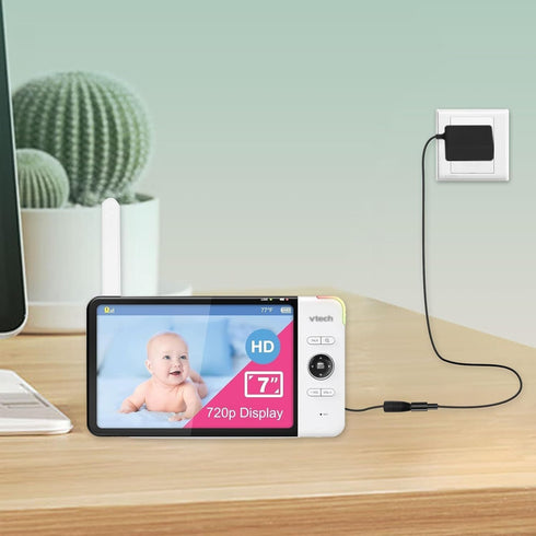 Power Cord for VTech Baby Monitor VM901, VM919HD, VM819, Replacement 5V Charger Adapter Cable for Parent Unit