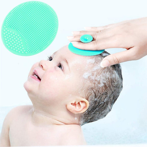 MR LION Baby Bath Brush, Baby Cradle Cap Brush, Silicone Massage Brush, Silicone Scrubbers Exfoliator Brush, Baby Skin