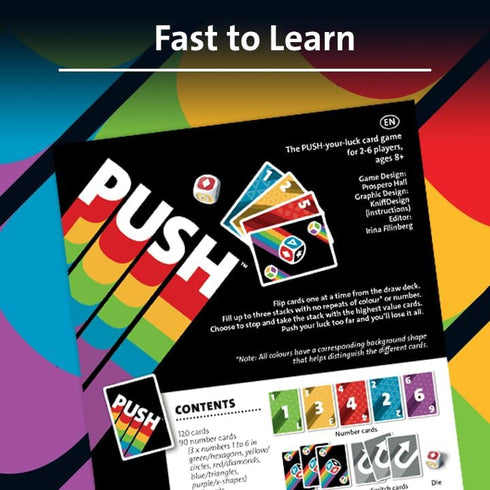 Ravensburger Push 2024 - Exhilarating Card Game for Family Fun, Suitable for 2-6 Players, Ages 8 and Up