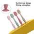 Psdndeww Gentle Application Baby Diaper Cream Spatula Silicone Handheld Scraping Spoon with Suction Base for Easy