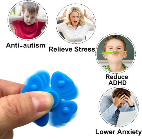 LANQKUISZ 100 Pack Mini Fidget Spinner Toys,Stress Relief Sensory Toys,Birthday Party Favors Gifts for Kids Teens