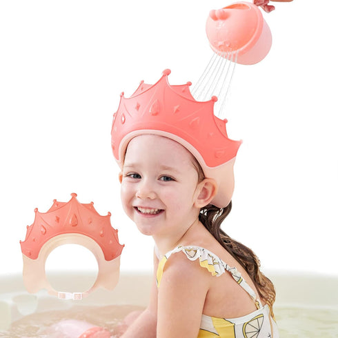 FUSACONY Shower Cap Children, Baby Safe Shampoo Cap, Baby Adjustable Shampoo Protection, Shampoo
