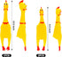 POPLAY 3 PCS Squeaky Rubber Chickens, Prank Novelty Toys for Dogs