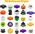 Anditoy 100 PCS Halloween Mochi Squishy Toys Squishies for Kids Girls Boys Halloween Party Favors Halloween Treat Bags