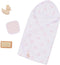 LullaBaby Hooded Bath Towel in Pink Star Pattern Bath Toys & Pink